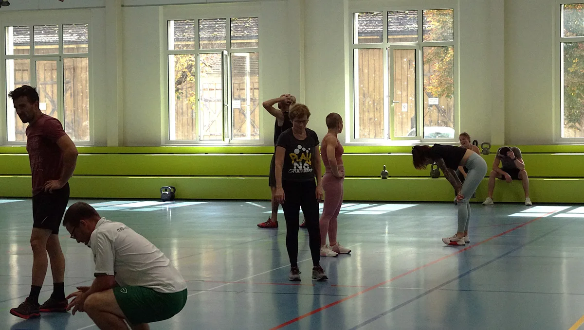 Teilnehmer machen Pause 